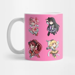 Madoka Magica Girls Chibi Mug